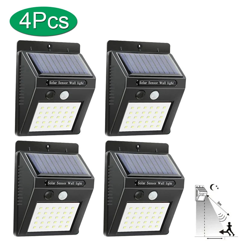 30 LED Solar Light PIR Motion Sensor Wall Light Outdoor Solar Lamp Waterproof