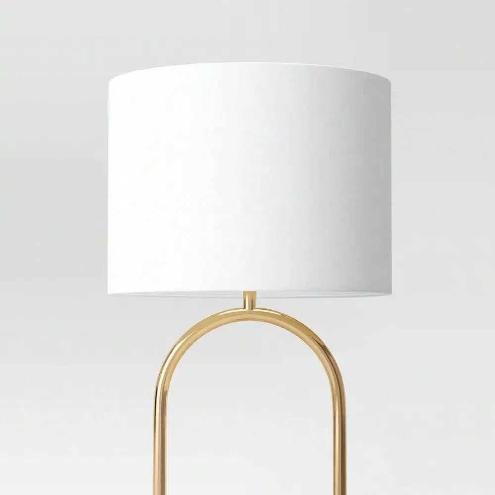 Ring Base Floor Lamp Brass