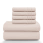 LUX Décor Sheet Set – 6 Piece Ultra-Soft Microfiber Bed Sheets with Flat Sheet, 16 Inches Deep Pocket Fitted Sheet