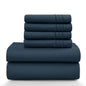 LUX Décor Sheet Set – 6 Piece Ultra-Soft Microfiber Bed Sheets with Flat Sheet, 16 Inches Deep Pocket Fitted Sheet