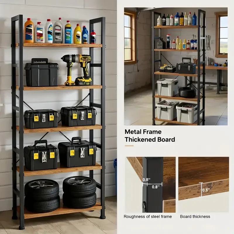 Heavy Duty 5/6-Tier Metal Storage Shelving Unit