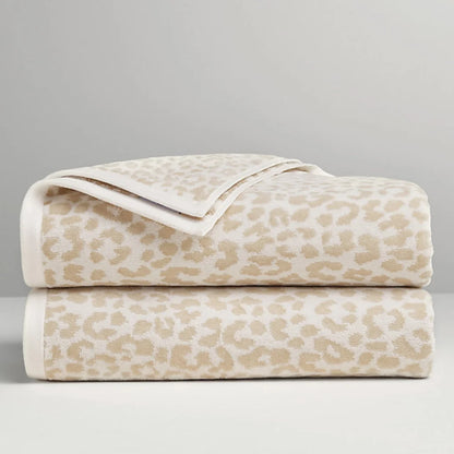 Leopard Print Bath Towel – Soft, Absorbent,