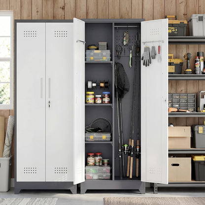 Professional Garage Tool Storage Cabinet Heavy Duty Lockable Adjustable Shelves Waterproof