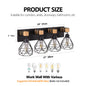 Vanity Wall Light | Cage Farmhouse Geometric Style | Black Iron Metal | E26 Bulb Socket