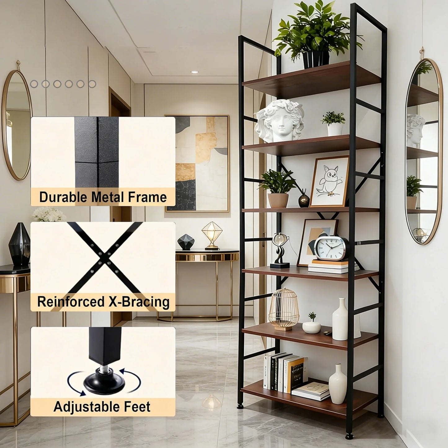 Heavy Duty 5/6-Tier Metal Storage Shelving Unit