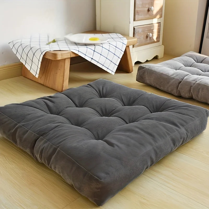 Thick Floor Yoga Pillow for Sofa Bed Balcony, Large Plush Futon Meditation Seat
