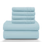 LUX Décor Sheet Set – 6 Piece Ultra-Soft Microfiber Bed Sheets with Flat Sheet, 16 Inches Deep Pocket Fitted Sheet