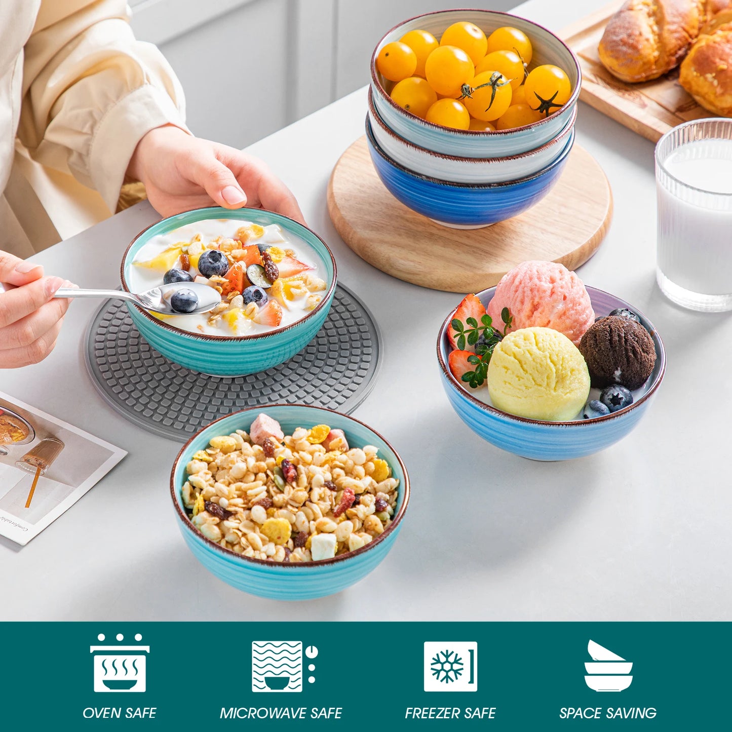 Porcelain Vintage  Ceramic Bowl Set