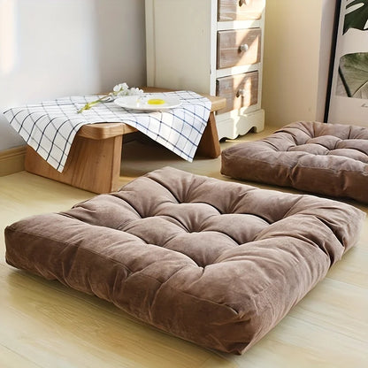 Thick Floor Yoga Pillow for Sofa Bed Balcony, Large Plush Futon Meditation Seat