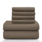 LUX Décor Sheet Set – 6 Piece Ultra-Soft Microfiber Bed Sheets with Flat Sheet, 16 Inches Deep Pocket Fitted Sheet