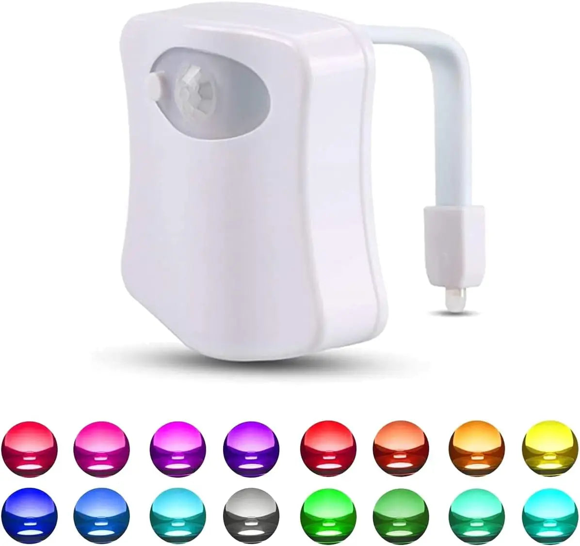 Toilet Lights Motion Detection Sensor, 1 Pack Smart Night Light for Bathroom, 16 Color Changing Inside Toilet Bowl