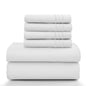 LUX Décor Sheet Set – 6 Piece Ultra-Soft Microfiber Bed Sheets with Flat Sheet, 16 Inches Deep Pocket Fitted Sheet