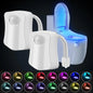 Toilet Lights Motion Detection Sensor, 1 Pack Smart Night Light for Bathroom, 16 Color Changing Inside Toilet Bowl