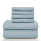 LUX Décor Sheet Set – 6 Piece Ultra-Soft Microfiber Bed Sheets with Flat Sheet, 16 Inches Deep Pocket Fitted Sheet