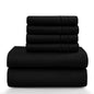 LUX Décor Sheet Set – 6 Piece Ultra-Soft Microfiber Bed Sheets with Flat Sheet, 16 Inches Deep Pocket Fitted Sheet