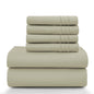 LUX Décor Sheet Set – 6 Piece Ultra-Soft Microfiber Bed Sheets with Flat Sheet, 16 Inches Deep Pocket Fitted Sheet