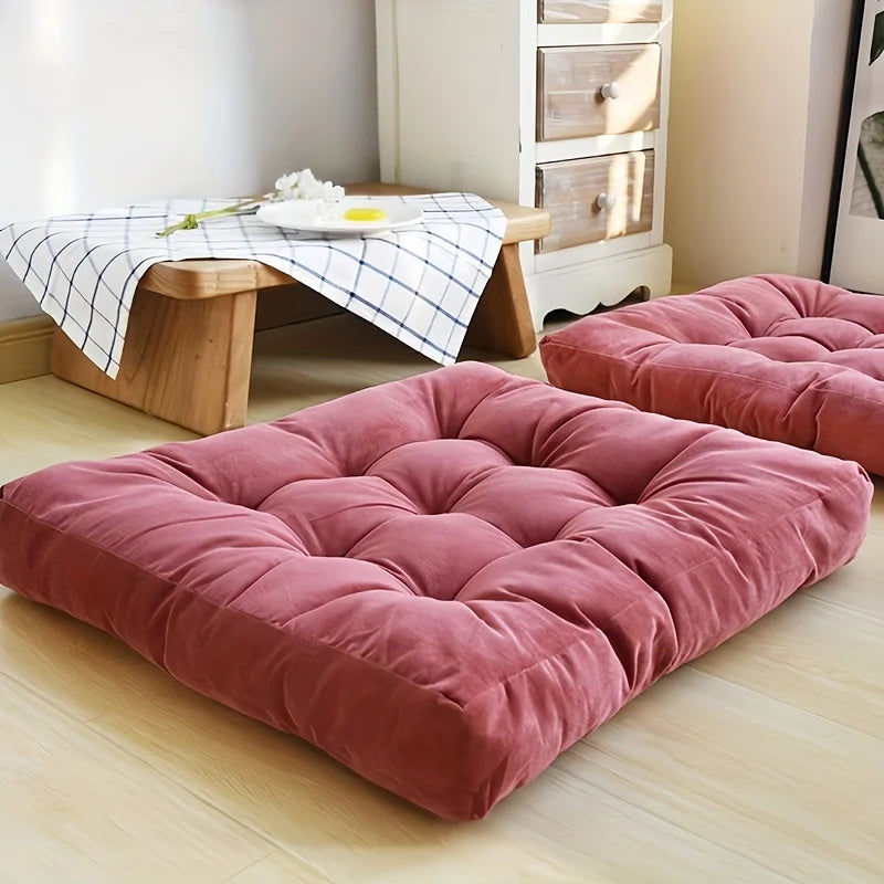 Thick Floor Yoga Pillow for Sofa Bed Balcony, Large Plush Futon Meditation Seat