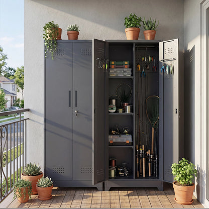 Professional Garage Tool Storage Cabinet Heavy Duty Lockable Adjustable Shelves Waterproof