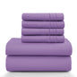 LUX Décor Sheet Set – 6 Piece Ultra-Soft Microfiber Bed Sheets with Flat Sheet, 16 Inches Deep Pocket Fitted Sheet