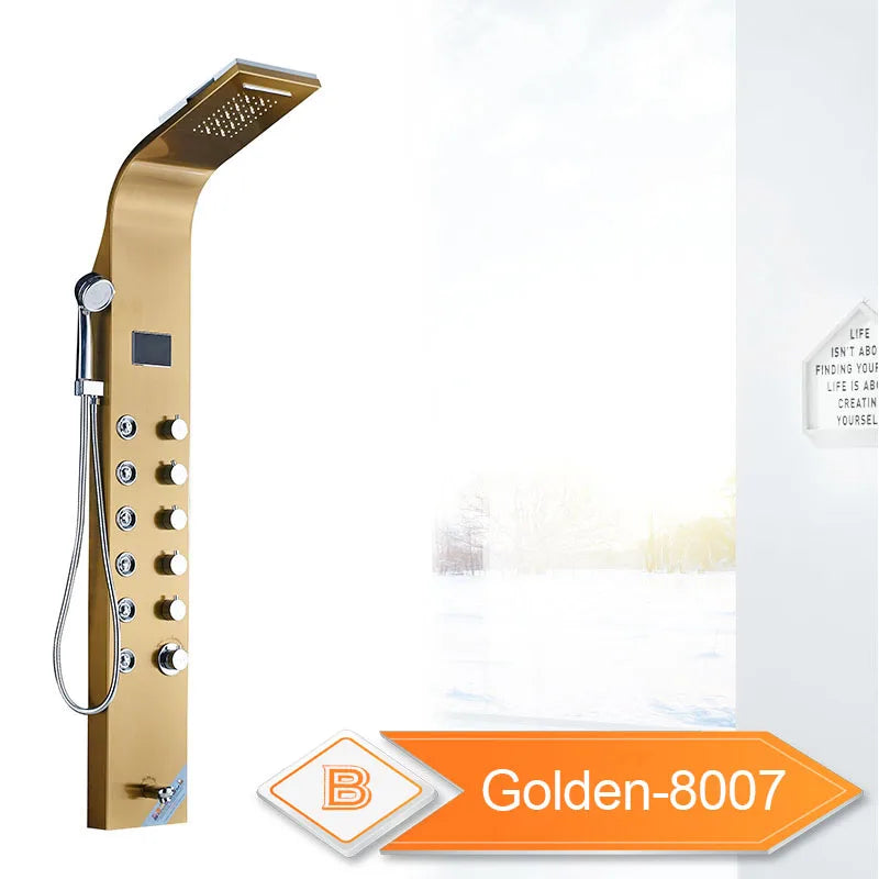 LED Bathroom Shower Panel 6 Modes Intelligent LCD Shower