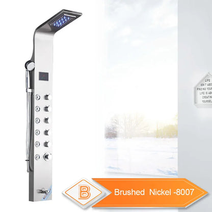 LED Bathroom Shower Panel 6 Modes Intelligent LCD Shower