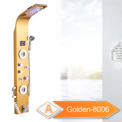 LED Bathroom Shower Panel 6 Modes Intelligent LCD Shower