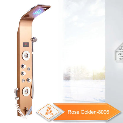 LED Bathroom Shower Panel 6 Modes Intelligent LCD Shower