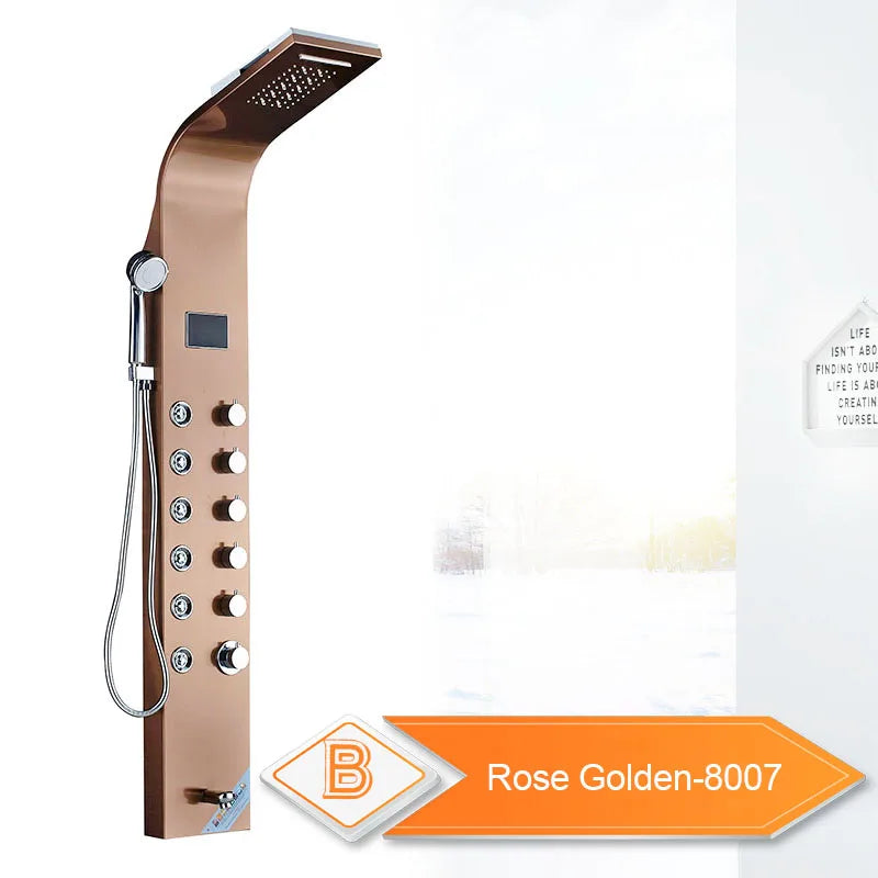 LED Bathroom Shower Panel 6 Modes Intelligent LCD Shower