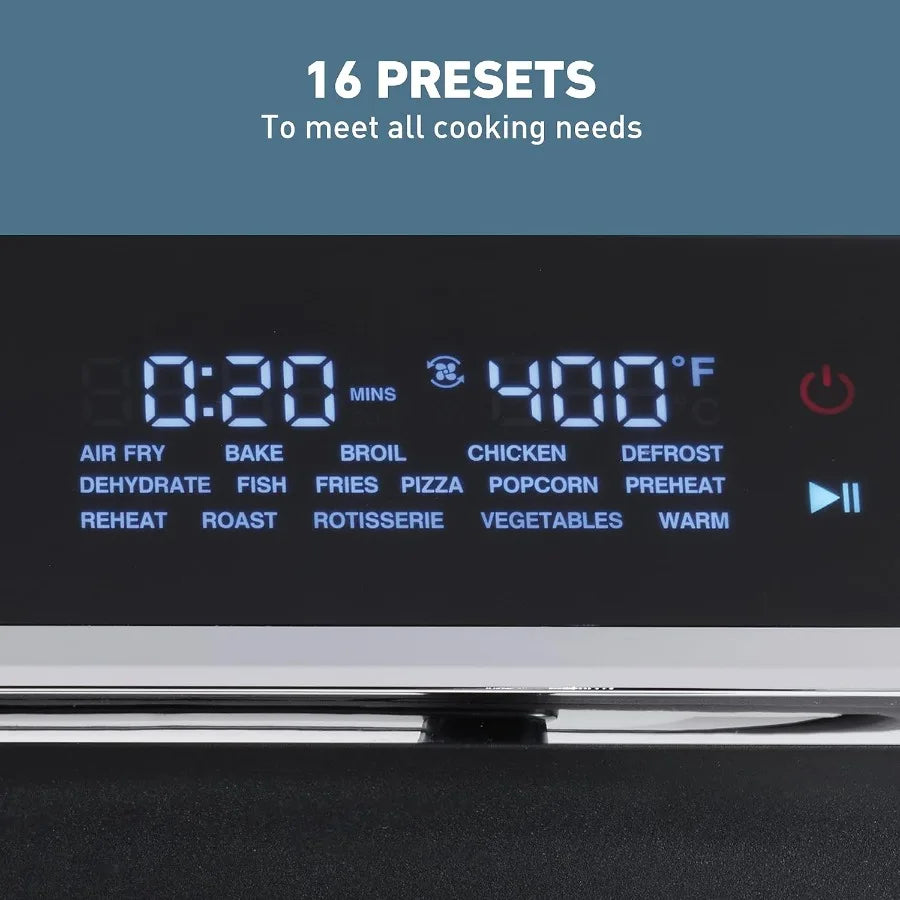 15-Quart Air Fryer Oven with Digital Controls and Easy-View Door