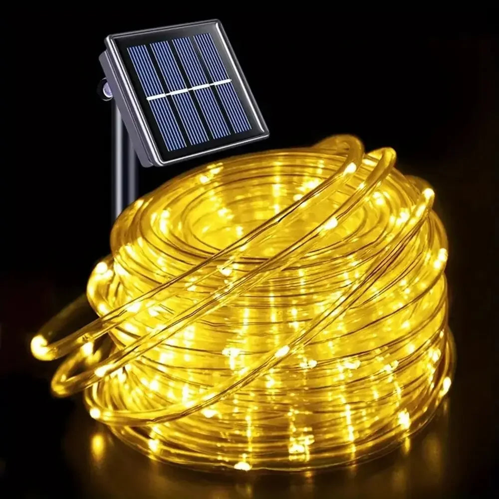 Outdoor Solar Tube Rope Led Light Garden Fairy String Light