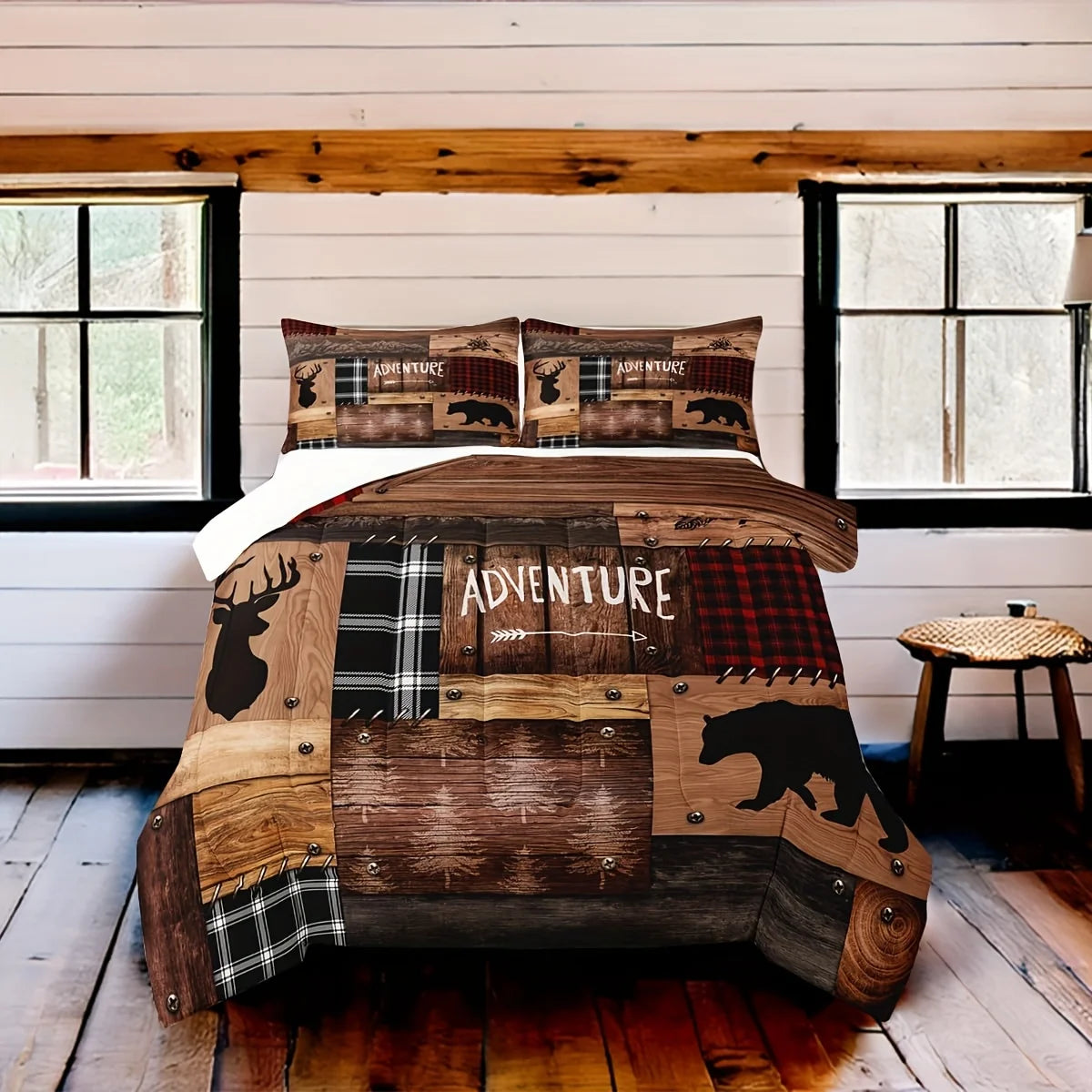 Cabin Bedding Sets Queen Size, Queen Size, Rustic Farmhouse Bedding