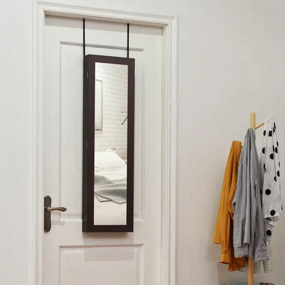 Mirrored Jewelry Cabinet & Storage Organizer Wall or Door Mounted