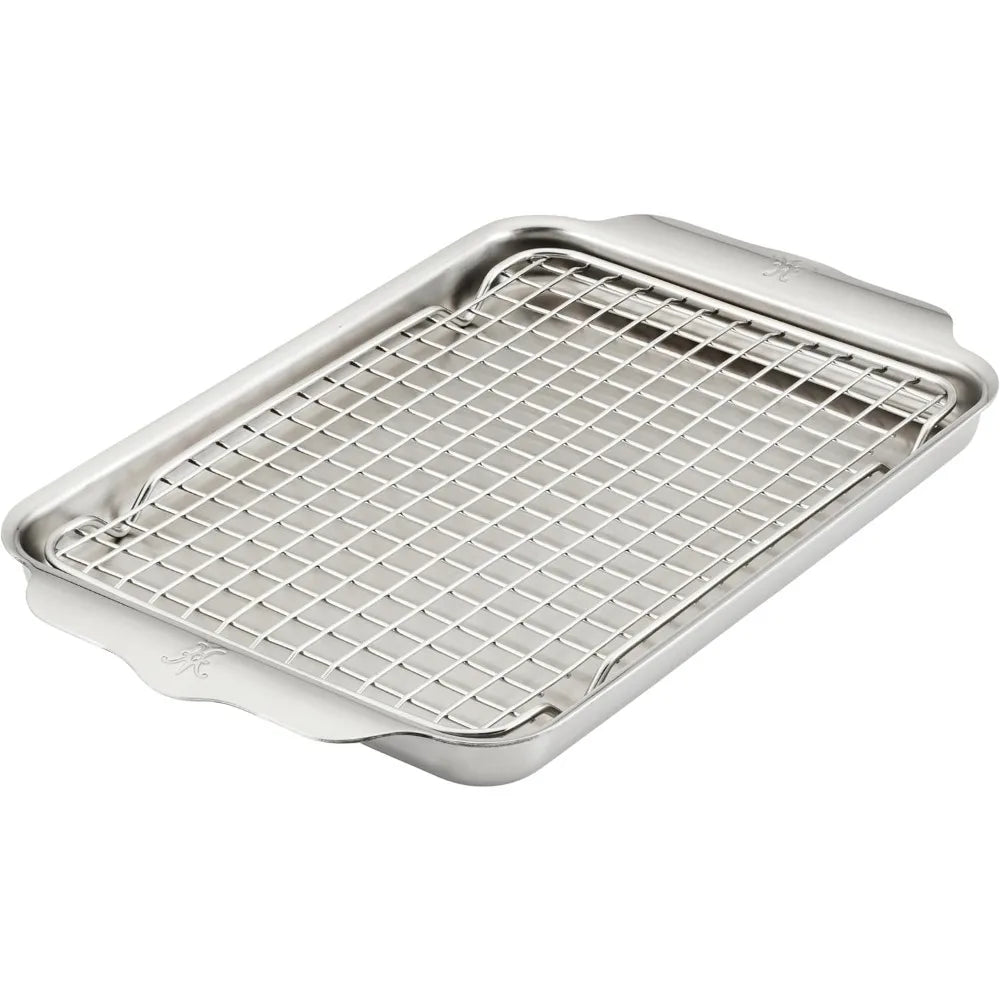 9 x 12.5 Tri-ply Quarter Sheet Pan with Stainless Steel Rack