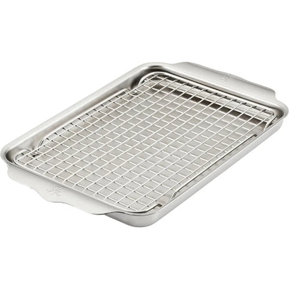 9 x 12.5 Tri-ply Quarter Sheet Pan with Stainless Steel Rack