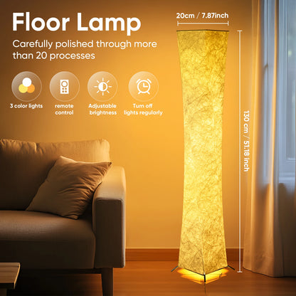 Soft Light Floor Lamp, 52" Simple Design Morden Slim Warm Light for Living Room Bedroom