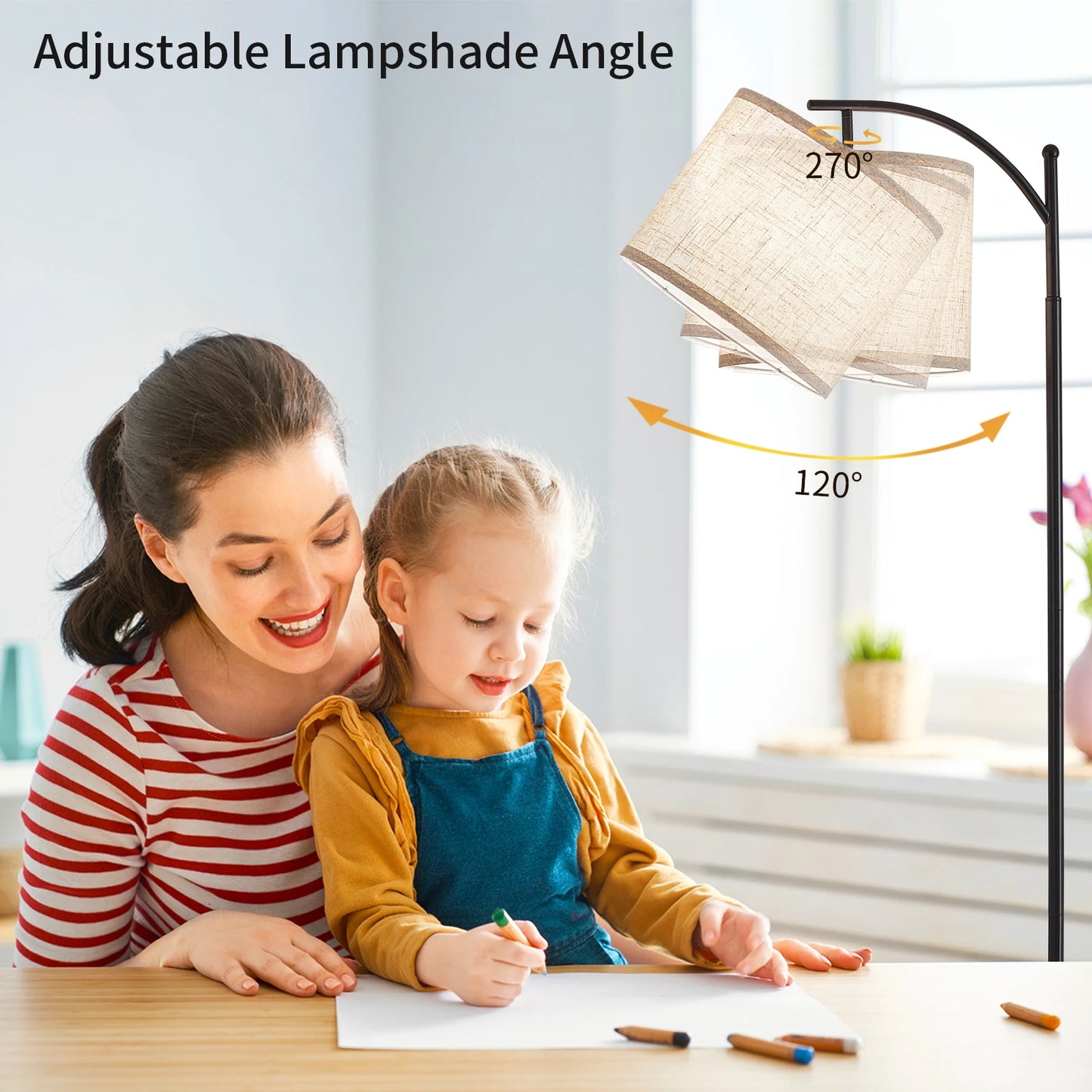Floor Lamp for Living Room with 3 Color Temperatures