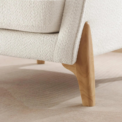 31" Oversized Reading Chair Comfy Upholstered Boucle Lounge Armchair