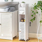 Bathroom Storage Cabinet Toilet Paper Holder Stand W / Door