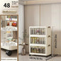 Stackable Plastic Storage Cabinet - Large Capacity with Doors & Wheels