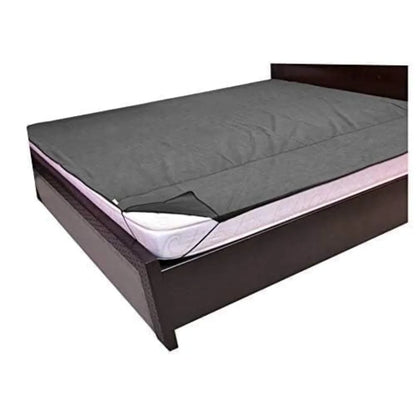 Waterproof Plastic Sheet Double Bed Full Size Mattress Protector 72 x 72 Inches Set of 2 Grey Ideal for Bedrooms
