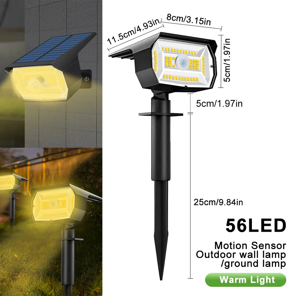 LED Solar Landscape Lights Outdoor Waterproof W / 3 Modes for Yard Lawn Walkway