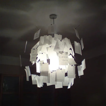 DIY Ingo Maurer Zettel Paper Ceiling Chandeliers for Living Room Kitchen Pendant Lights Hanging Lamp Shop Cafe Bar Decoration