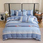 3 Pieces Luxury Striped Duvet Covers Soft Set Thickened Breathable Bedding Sets