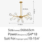 Branch Shape Firefly Ceiling Chandelier for House Baby Kid  Living Room Bedroom Decor G4 Led Lighting Indoor Hanging Lamp