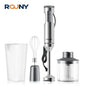 ROUNY 4-in-1 Hand Immersion Blender 1000W Powerful, Stainless Steel Stick Food Mixer