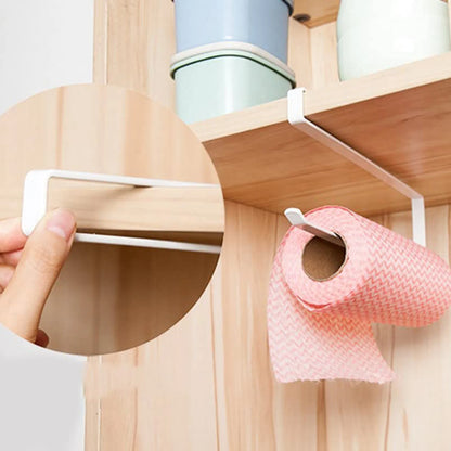 Paper Roll Holder Storage Rack Hanging Shelf Kitchen Tissue Accessories