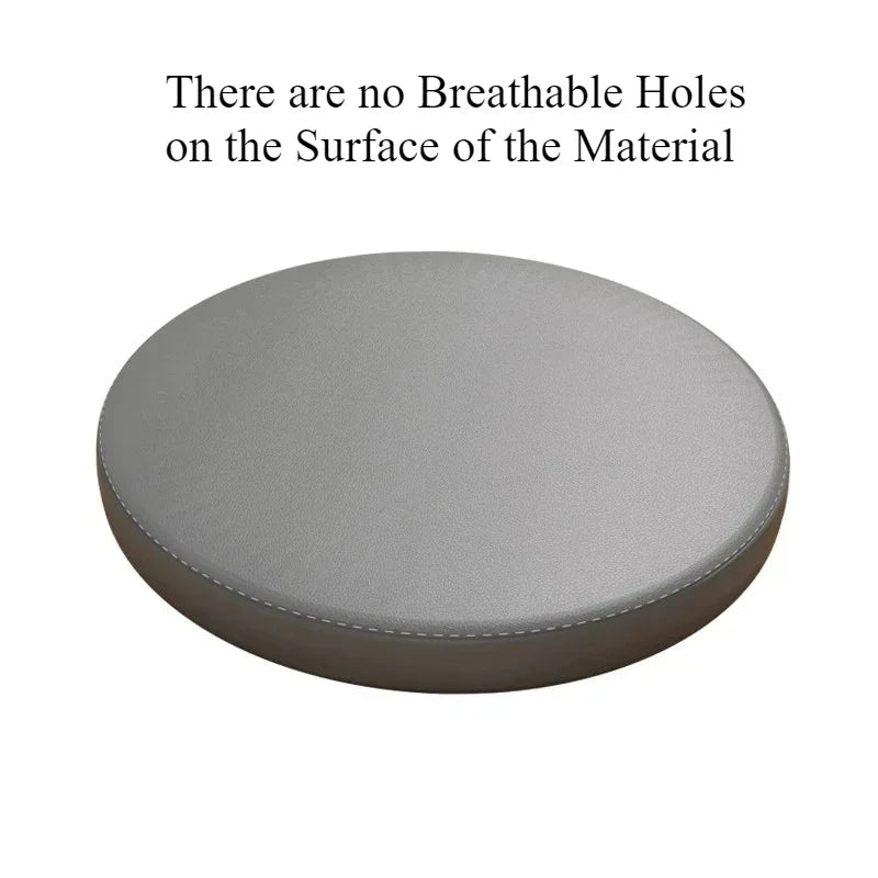 Premium Memory Foam Round Cushion PU Leather