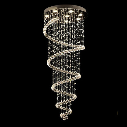 Spiral Crystal LED Ceiling Chandelier Light