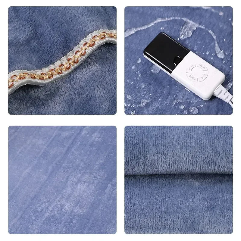 220V Coral Fleece Throw Heated Electric Sheet Heating Blanket Mattress