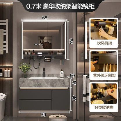 Paper Drawers Bathroom Cabinet Organizer Storage Mirror Accessories